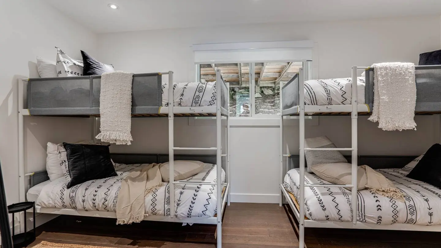 Bedroom 3 with two sets of bunk beds